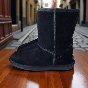 Tamarac Black Suede Shearling Lined Winter Boots Size 9 Women’s Warm Cozy Shoes